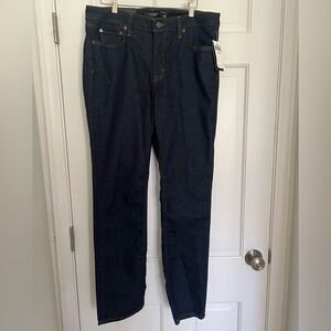 Ralph Lauren mid-rise straight leg Dark Rinse Jeans 12x32 super stretch nwt
